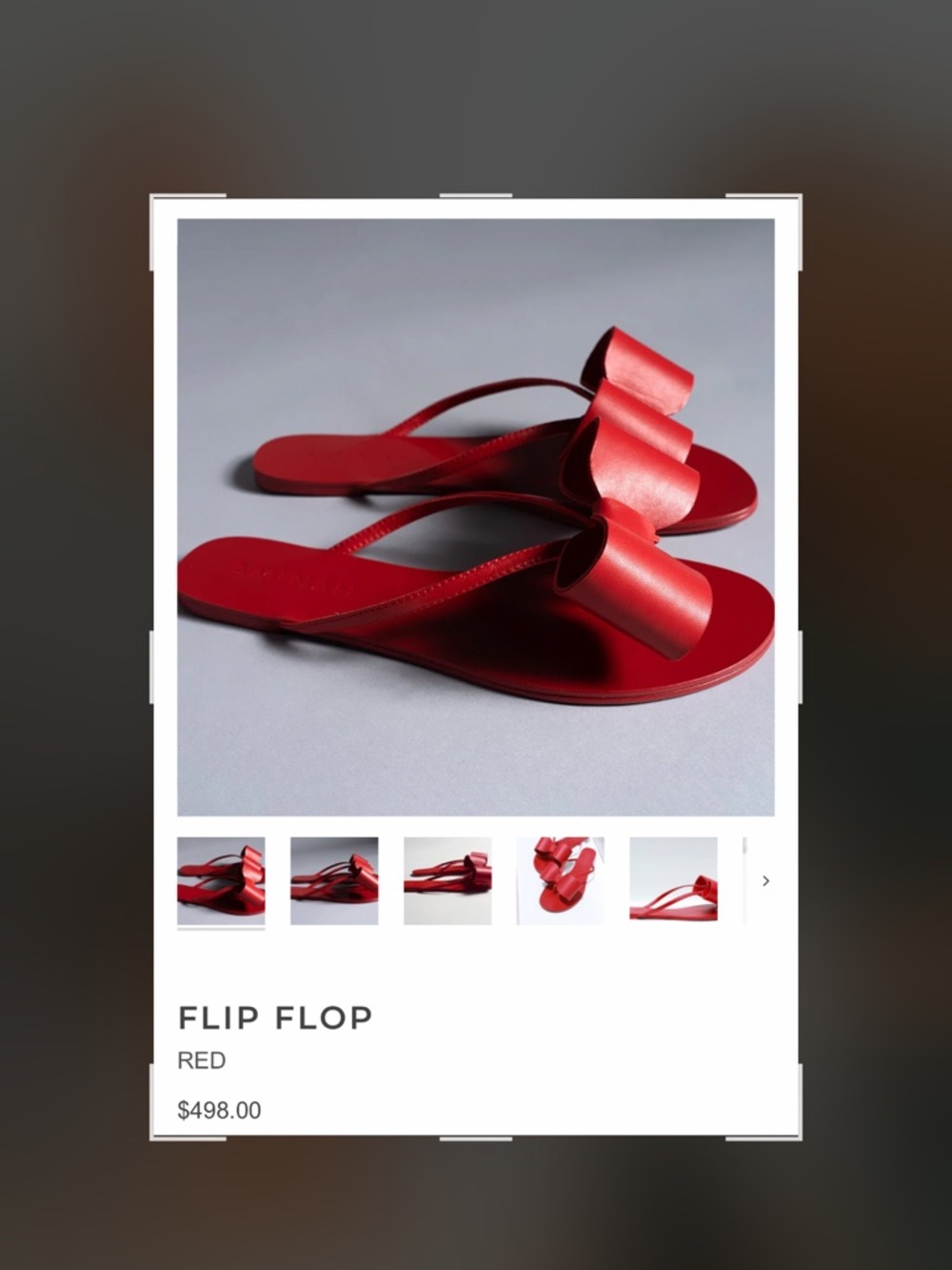 Red Bow Detail Women's Flip Flop Sandals